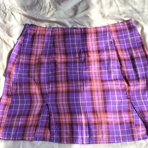 Never been worn purple plaid skirt